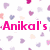 A four-quadrant image with pink text reading 'Anika's Gem Club Is The Best!' over patterned backgrounds including hearts, zebra stripes, black, and cyan.