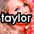 Pixelated image of a person with light brown hair and blue eyes, overlaid with text elements on distinct background sections.
