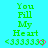 Green text You Fill My Heart with pink heart symbols on cyan background, repeated in a pattern