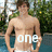 A shirtless man stands by a pool with green foliage background, displaying animated text overlays that change from 'one' to 'word' to 'hawwwwwwwww'