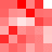 red and white square pixels arranged in a pattern with no discernible subject or text