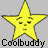 Two yellow star-shaped cartoon characters with facial expressions displayed side-by-side on a gray background, each labeled "Coolbuddy" below.