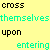 Yellow background with pixelated text in black and cyan colors arranged across four lines.