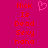 Static pixel art displays red text on a solid magenta background with a pink heart symbol above the leftmost wordwall.
