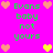 Pixelated icon with bright pink background, green text reading "Evans baby not yours," and heart symbols in peach and yellow.