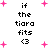 Pixelated text and pink plus signs on white background with animated sparkles and text variations.