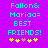 Pixelated cyan text on purple background reads 'Fallon& Mariao= BEST FRIENDS!' with five yellow and one brown star-like symbols below.