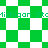 Green and white checkered pattern with repeated text 'michigan st' in green pixelated font