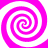 Four pink and white spiral patterns arranged in a symmetrical with no visible text or additional elements