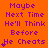Purple text on orange background reads "Maybe Next Time He'll Think Before He Cheats" with small purple heart symbols appearing in different positions across frames.