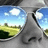 Pixelated image of a person wearing sunglasses reflecting sky and landscape, with cyan background text listing band name and names.