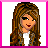 Pixelated image of a character with long brown hair and dark eyeliner, next to text reading PLASTIC AND PROUD on pink background.