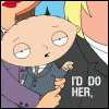 Six of a cartoon character holding children with text overlays changing across frames