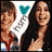 A 4-frame contact sheet of a high school musical-themed animated buddy icon featuring characters with heart symbols and text overlays.