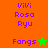 four displays text and star icons in purple, green, orange, and brown on colored backgrounds