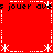Red background with repeated black text 'jouer avec' and white pixelated border elements including stars, dots, and lines.