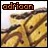 Pixelated icon with brown text reading 'adriaan' above a yellow-brown abstract shape on light background.