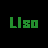 Green pixelated text "Liso" on solid black background in a 48x48 static icon format.