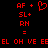 Red pixelated text and symbols on black background with heart symbol in top center, two identical side-by-side layouts separated by equals sign.