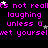 Animated text repeats 'it's not real laughing unless u wet yourself' in pink pixelated font with scattered white and gray stars on black background.