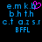 Pixelated blue text on black background with a pink heart symbol replacing the dot on the letter 'b' in 'k.b' at the top-left.