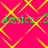 A static image with a bright pink background overlaid by yellow geometric lines forming diamond shapes, featuring green text reading "Jessica<3" repeated twice horizontally.