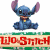 A pixelated animated contact sheet showing Stitch from Lilo & Stitch on the left and green text 'Original Icons .com' on a dark background on the right, with red text at the bottom.