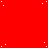 Red background with scattered white dots and a gray rectangle in the bottom-right corner.