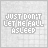 25 pixelated frames showing the phrase "JUST DON'T LET HE FALL ASLEEP" with evolving red symbols like X's, hearts, and dots on a light gray background