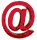@ symbol in red metallic style with varying 3D rotations and partial views