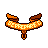 Pixelated orange and brown banner with 'PROSPECT' text, curved shape on gray background.