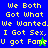 Pixelated text on blue and green backgrounds with small animated figures replacing 'Fame' letters.