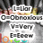 six text-based icons with 'love' and 'lurve' themes, featuring various abbreviations and expressions over a blurred background