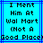 Pixelated text on a cyan background with blue lines, displaying 'I Ment Him At Wal Mart (Not A Good Place)' in black block letters