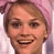 Animated contact sheet showing two frames of a woman with pink towel on head and one frame of text logo against blue background