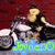 Pixelated image of a person riding a motorcycle with blue text reading 'Jey demo' at the bottom, set against a red background.