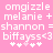 Pixelated text on a pink background with white and light pink symbols, featuring repeated phrases and heart-like characters.