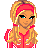 Pixel art of a female character in red sportswear with blonde hair, displayed across multiple showing full body and parts like legs and torso