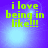 Four identical display green pixelated text on a purple background with light blue lens flares