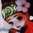A 48x48 pixel animated buddy icon featuring a cartoon character with green hair and pink flowers on the left, next to text reading "Anime IM" and "COM" on a black background.