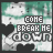 identical pixelated icons featuring 'CORE BREAK ME down' text over a teal and white background with black heart shapes