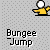 Animated sequence of a yellow figure with white head performing bungee jump actions, each frame labeled "Bungee Jump" below.