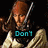 Animated sequence showing a character with long brown hair and sword, transitioning from 'Don't' text to 'Mess w/' then 'ME!!!'
