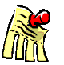 Animated sequence of a yellow cartoon hand with red boxing gloves tearing and reassembling itself against gray background.