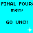 Pixelated text repeats across a cyan background with small white star-like shapes scattered throughout.