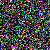 A 4-frame animated contact sheet showing a TV test pattern with "No Icon" text, displaying pixelated static and color bars across all frames.
