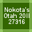 Green background with light green lines, white pixelated text reading "Nokota's OtaH 2011 27316" in three lines
