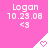 Pink background with repeated text and heart icons showing animation changes in pixel density.