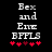 Pixelated text and red asterisks on black background with slight animation change in asterisk colors.