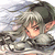 Anime-style character with silver hair and pointed ears in a static pose, wearing metallic shoulder armor against a cloudy sky background.